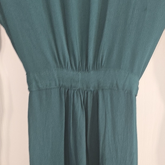 Vici Wrap Dress-Deep Green Long Sleeve - Picture 6 of 9